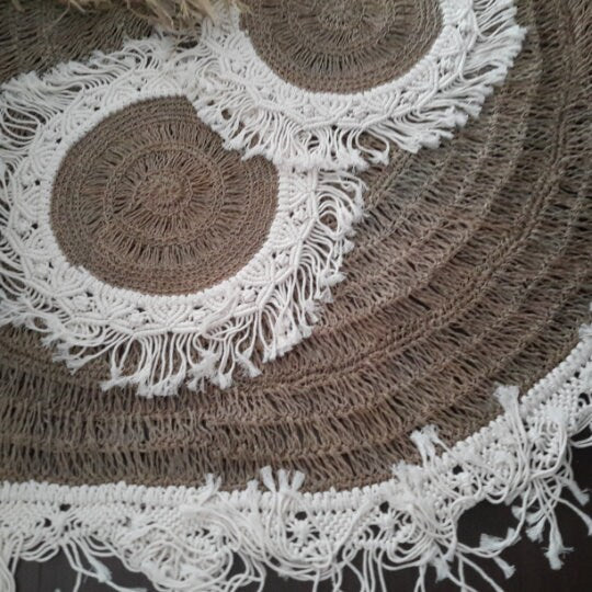Mantel Individual "Cara" en Junco de Mar y Macramé