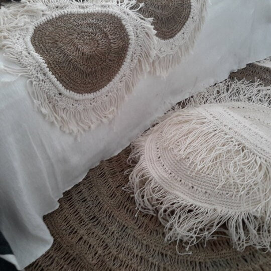Mantel Individual "Cara" en Junco de Mar y Macramé