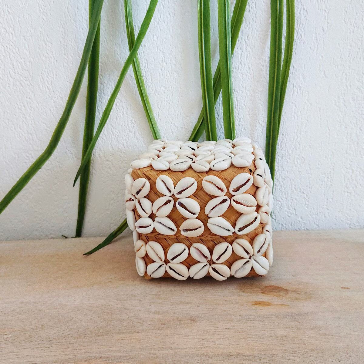 Scatole di bambù "Fiore", Beige 🌿🐚