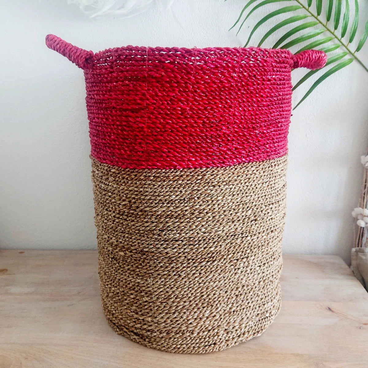 Grand Panier Roxy Rouge et Beige