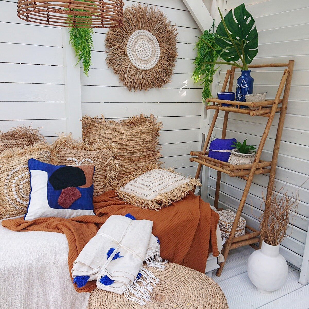 Petit Pot "Lyl" Bleu/Blanc