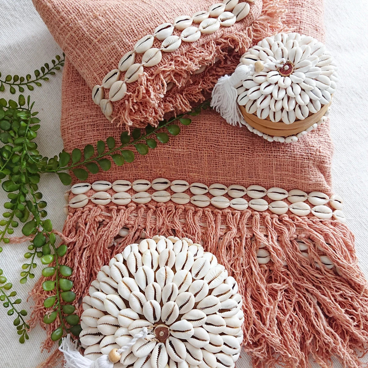 Scatola in bambù e conchiglia Breeze D 16cm 🌿🐚