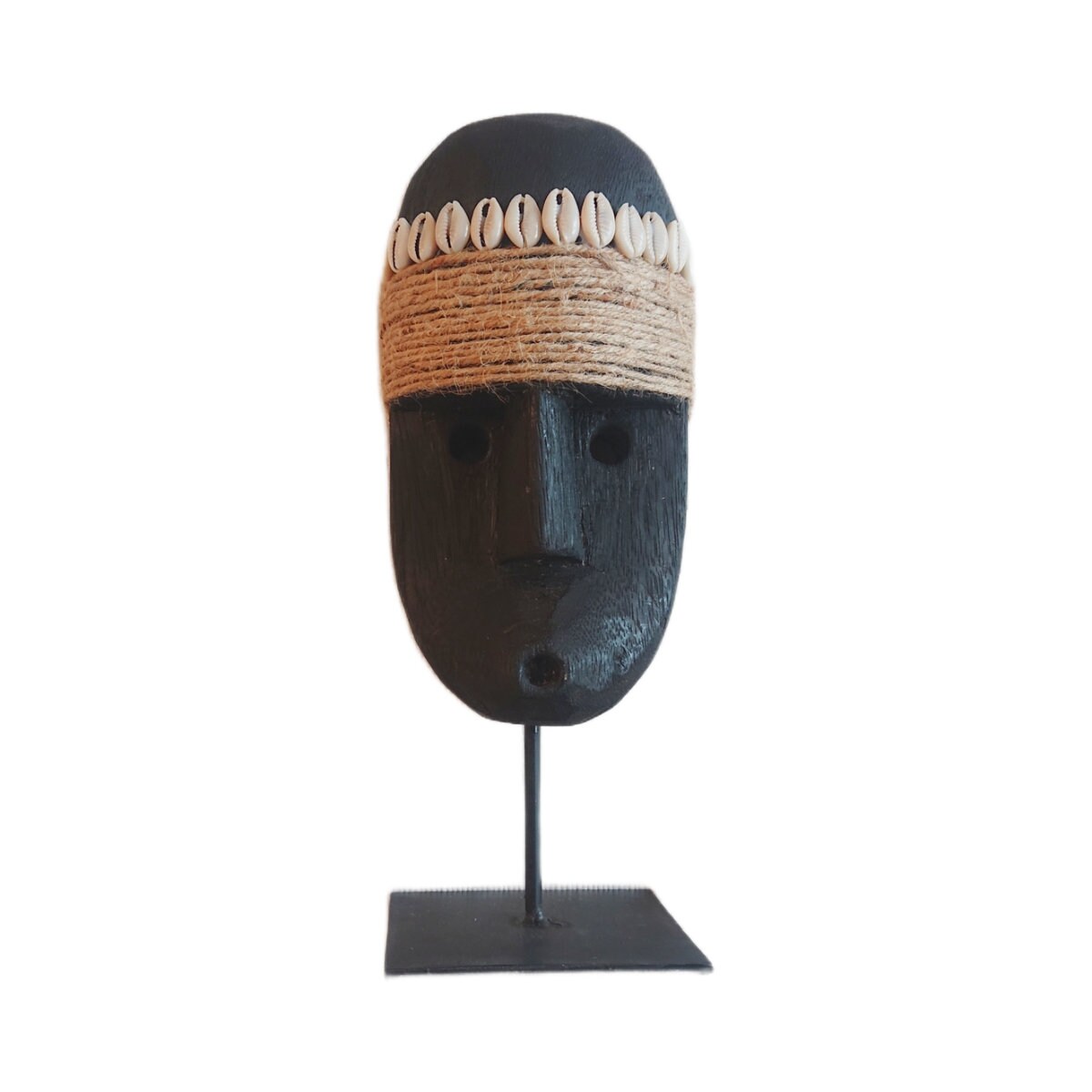 Máscara decorativa de madera negra
