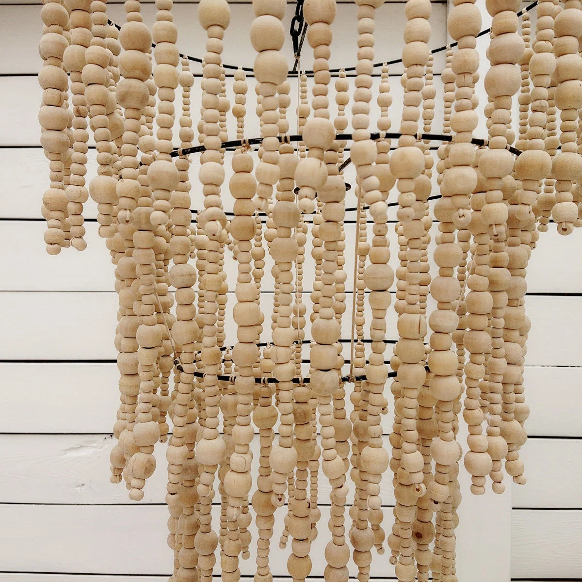 Lámpara Colgante "Mona" de Cuentas de Madera