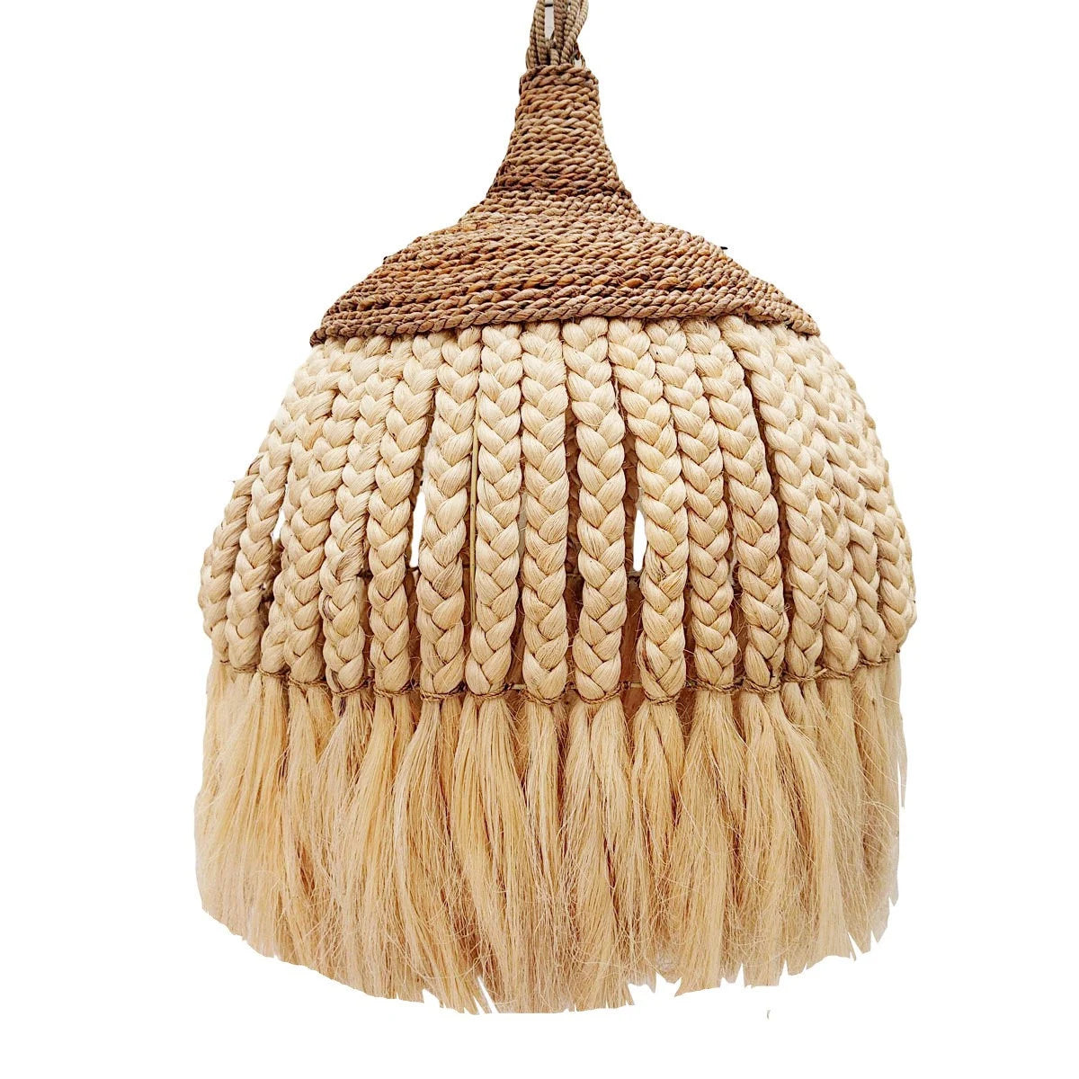 Lampada a sospensione in fibra di abaca "Shelly"