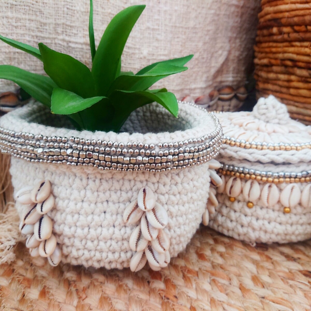 Panier en Crochet Angela avec Frange