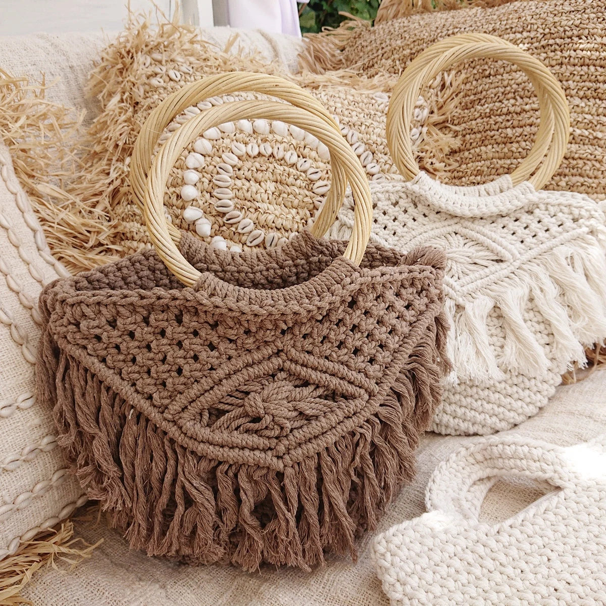 Weiße Häkeltasche – Luna Collection
