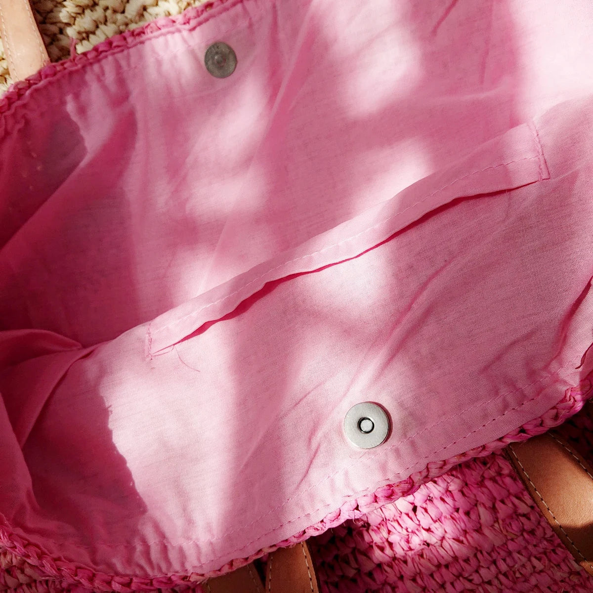 Bolso de Rafia Rosa - Colección Franca