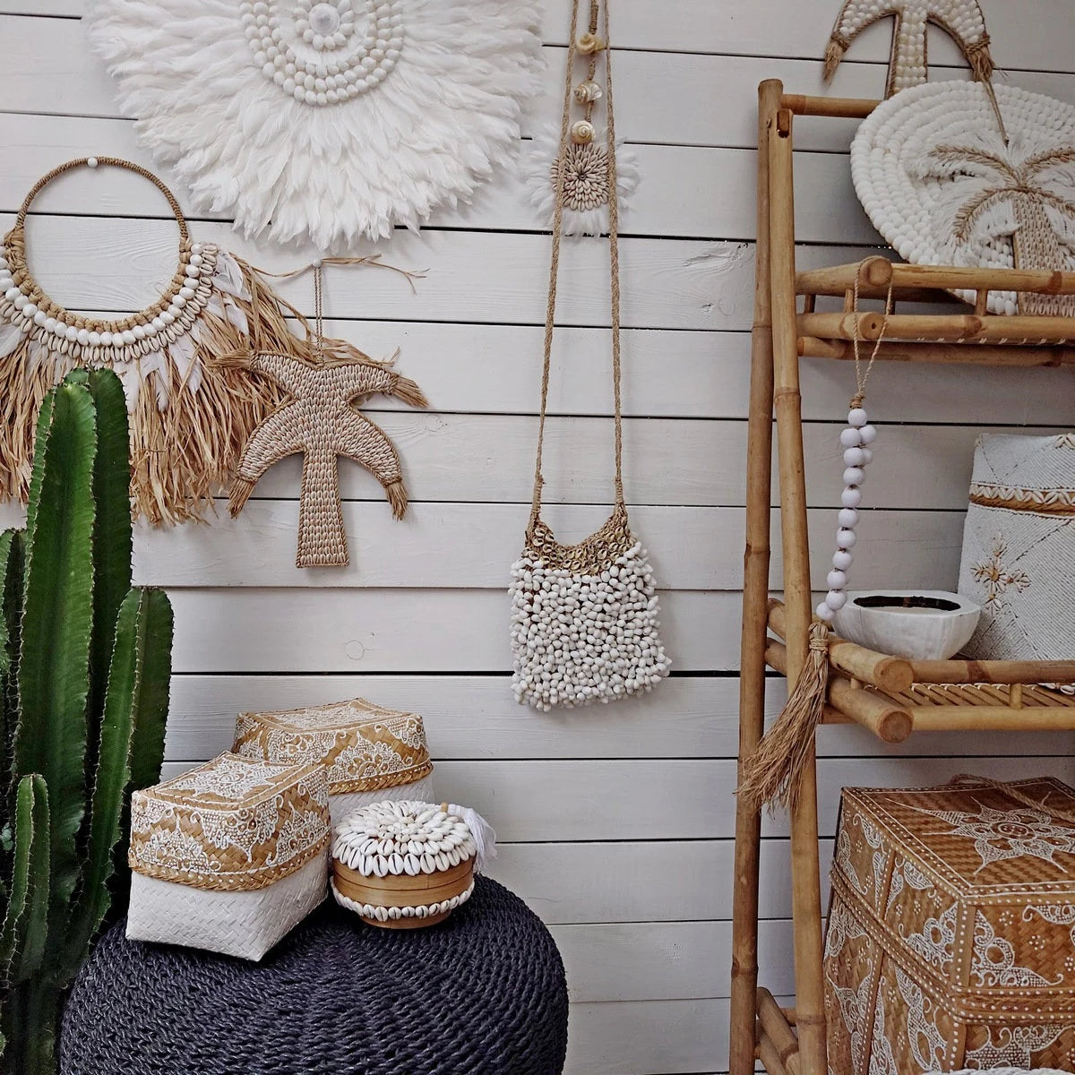 Scatola in bambù e conchiglia Breeze D 16cm 🌿🐚