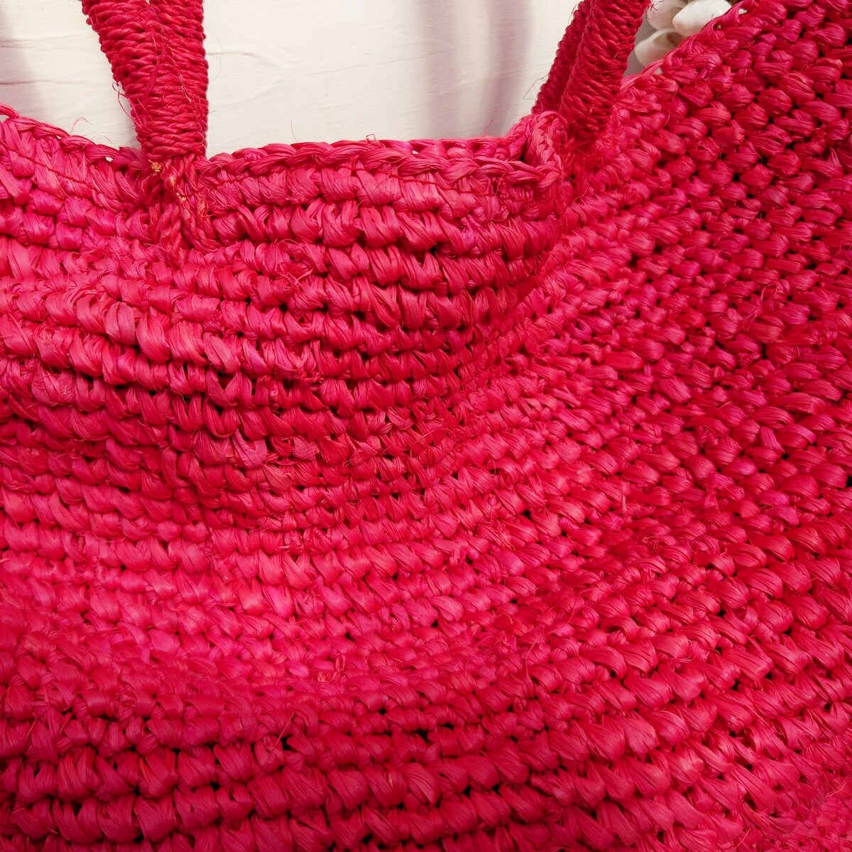 Rote Basttasche - Franca-Kollektion