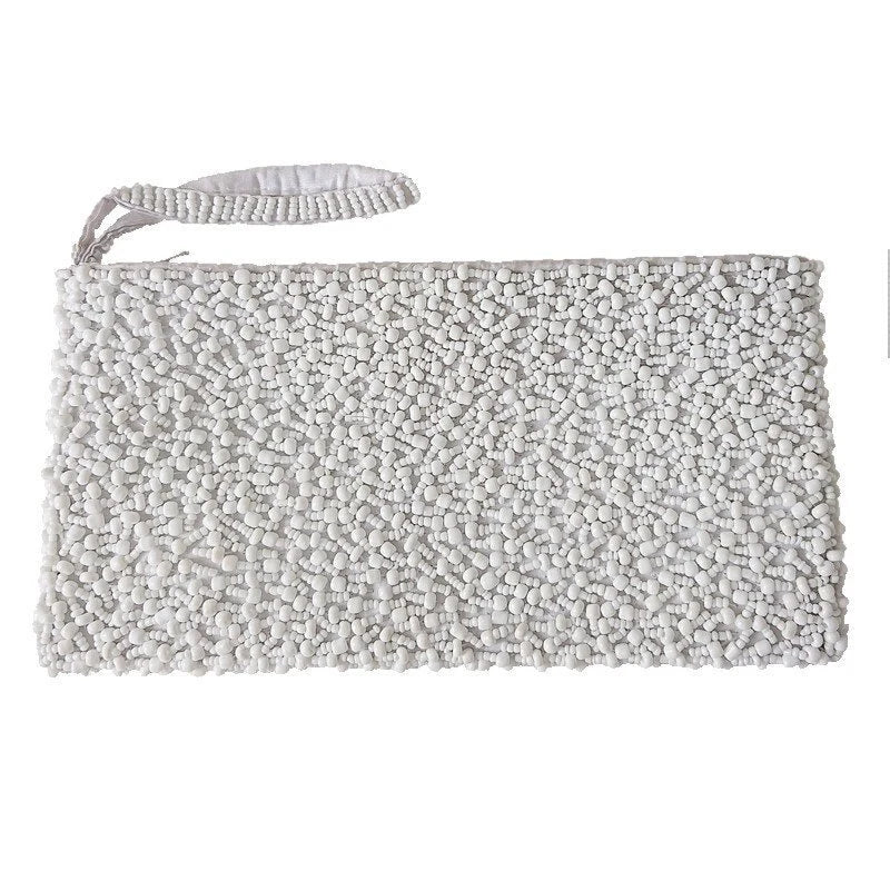 Sacchetto di perline di vetro bianco - Collezione Lola