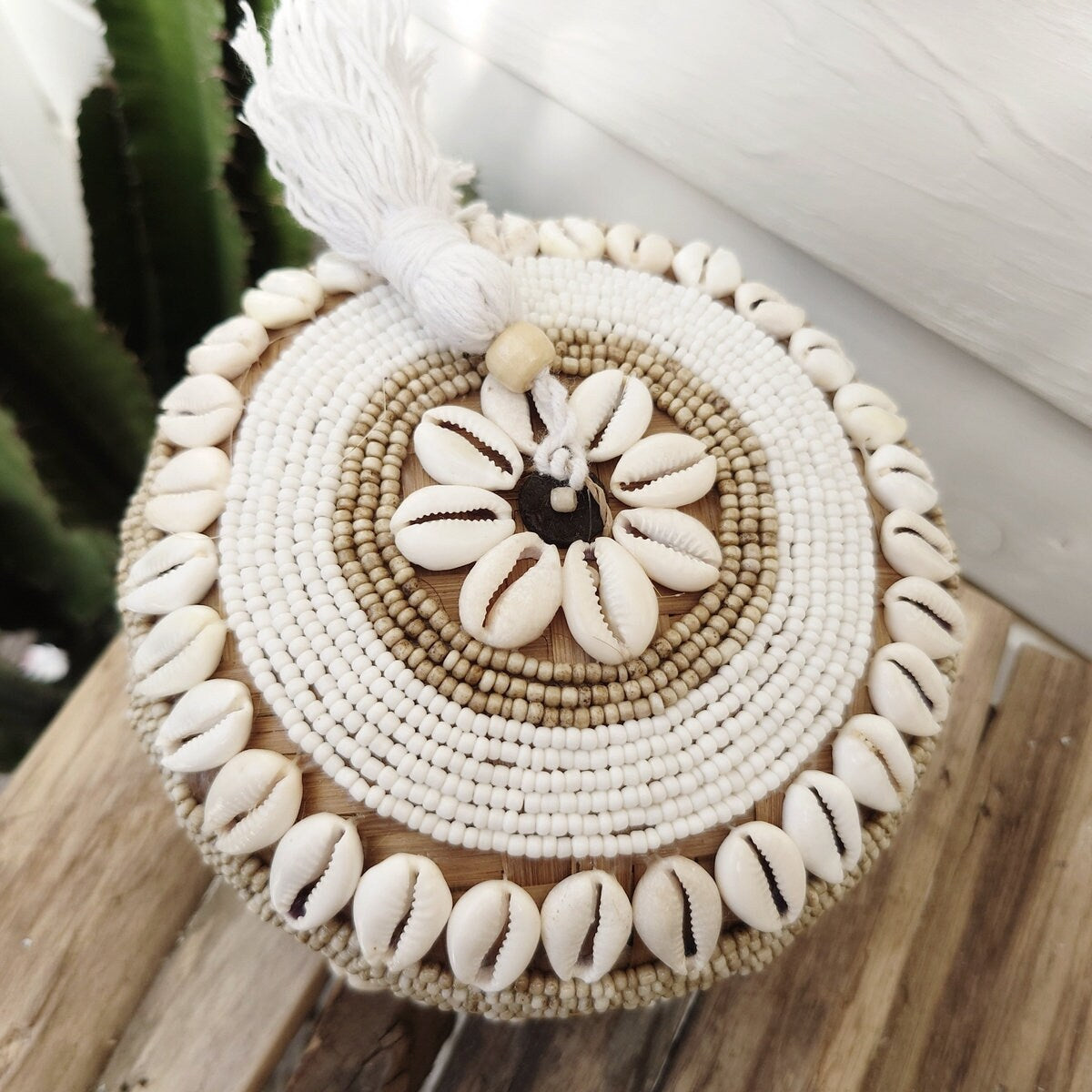 Scatola perle e conchiglie Zara D 16cm 🌿🐚