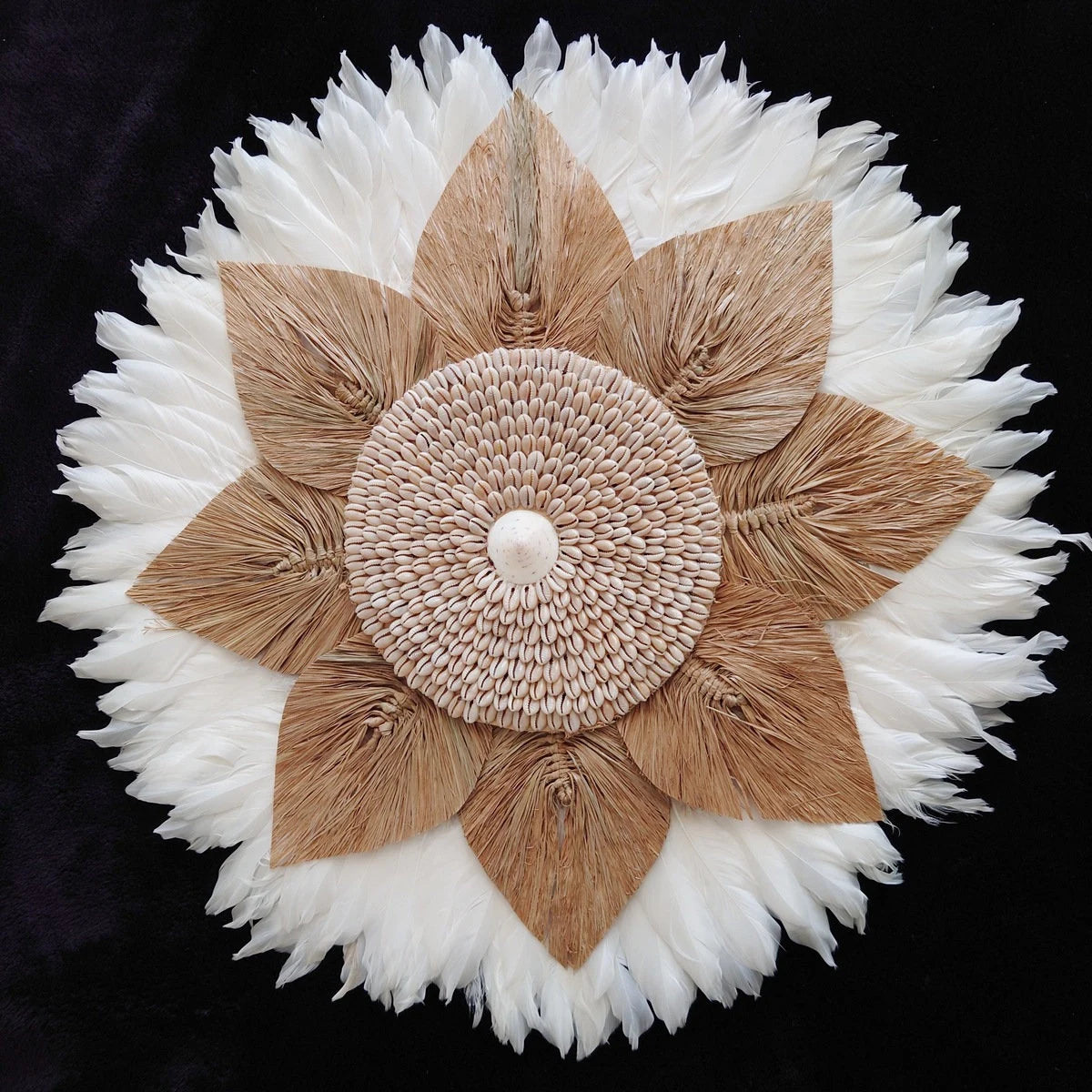 Decoración de pared "Elina" en plumas D 60 cm