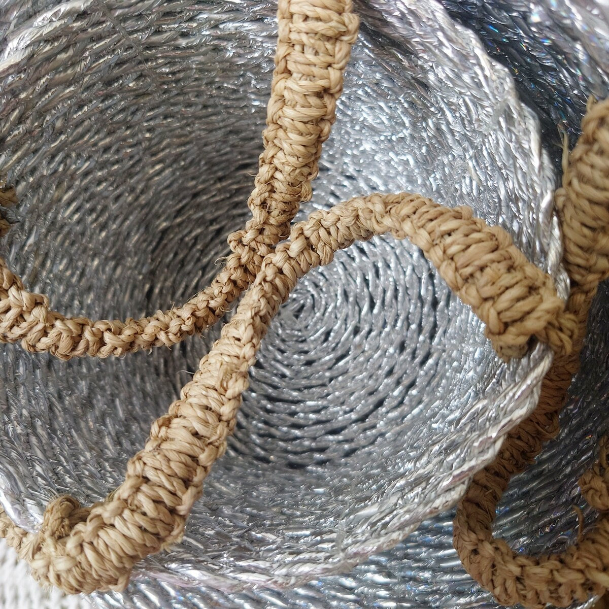 Paniers Jemen en Jonc de Mer, Argent