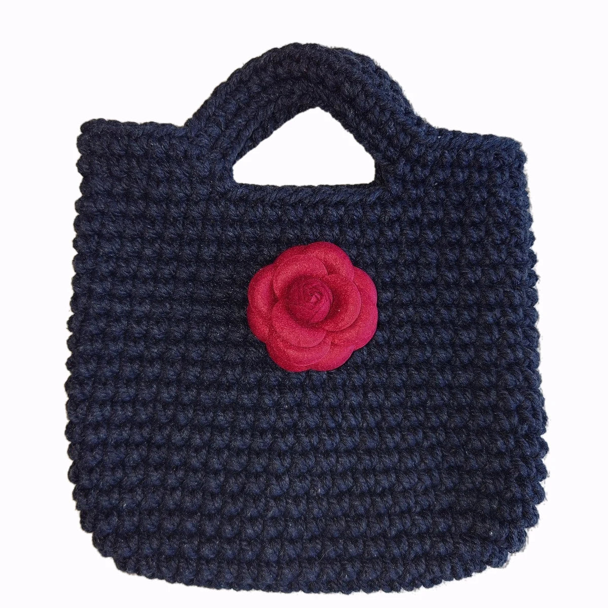 Schwarze Häkeltasche – Mona Collection