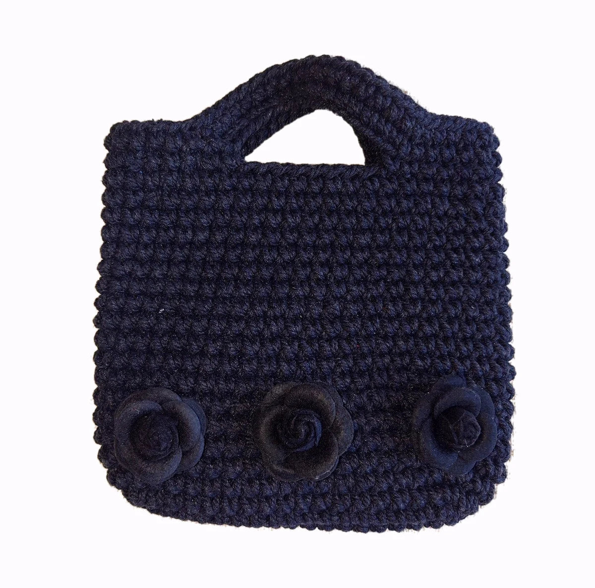 Schwarze Häkeltasche – Mona Collection