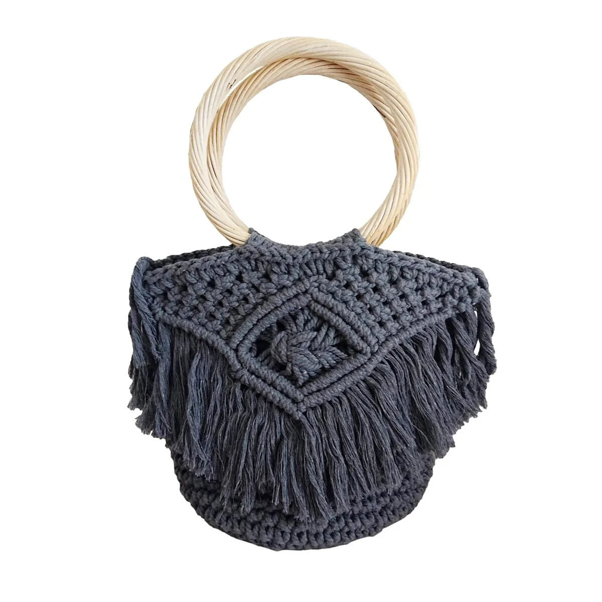 Graue Häkeltasche – Luna Collection