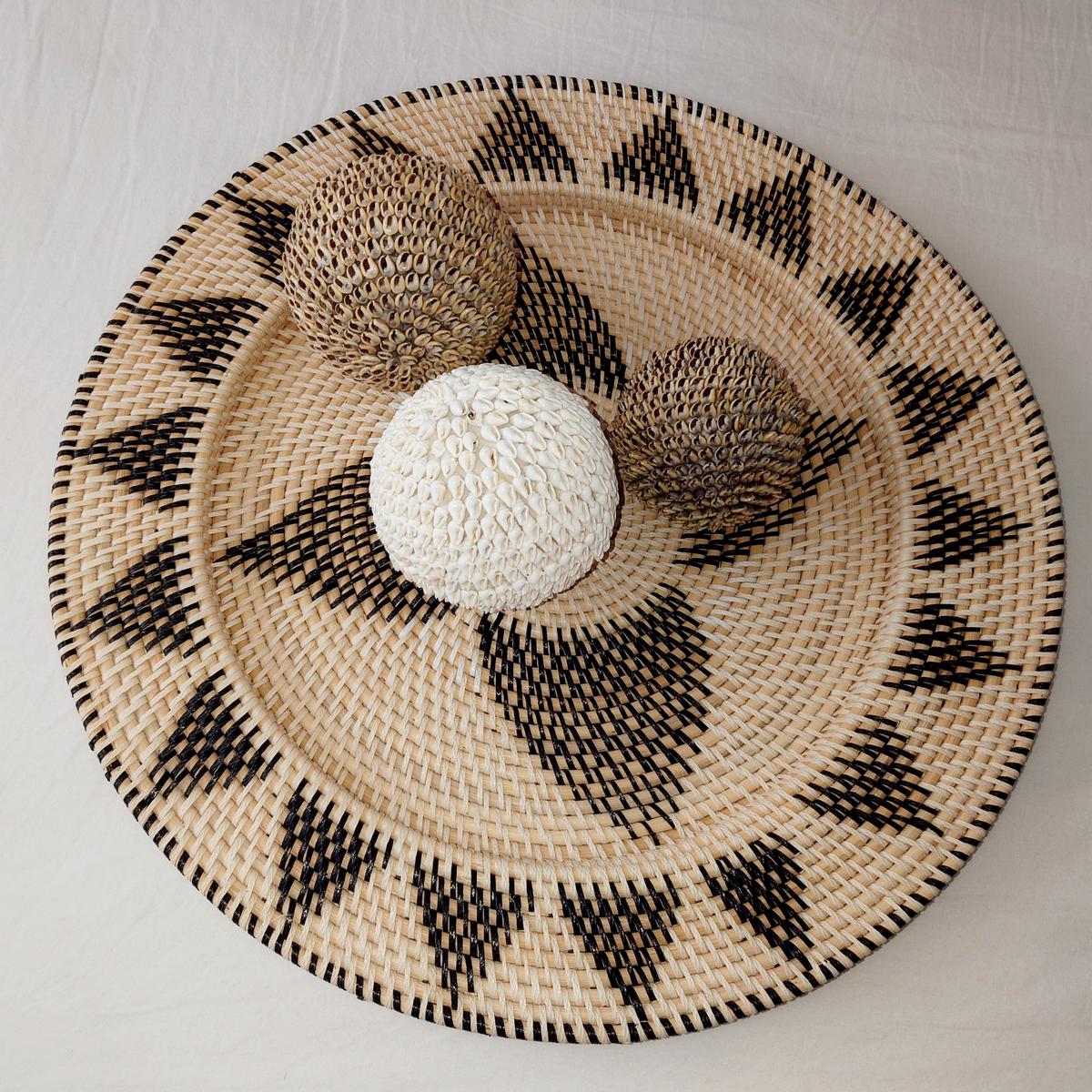 Rundes Rattantablett