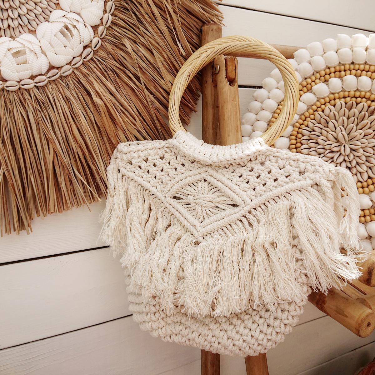 Weiße Häkeltasche – Luna Collection