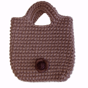 Sac en crochet Mona, marron