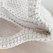 Sac en crochet Mona, blanc