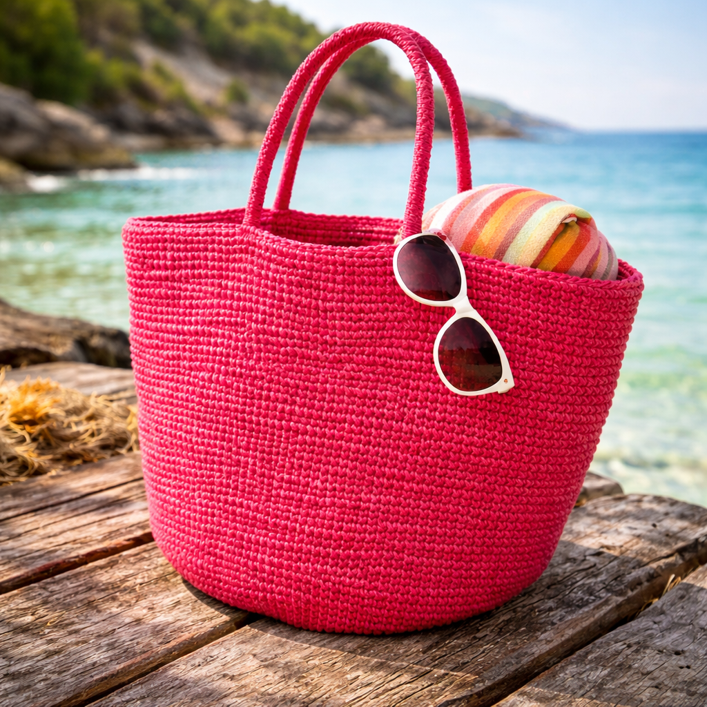 Bolso de Rafia Rojo - Colección Franca
