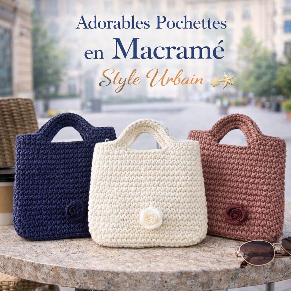 Sac en crochet Noir – Collection Mona