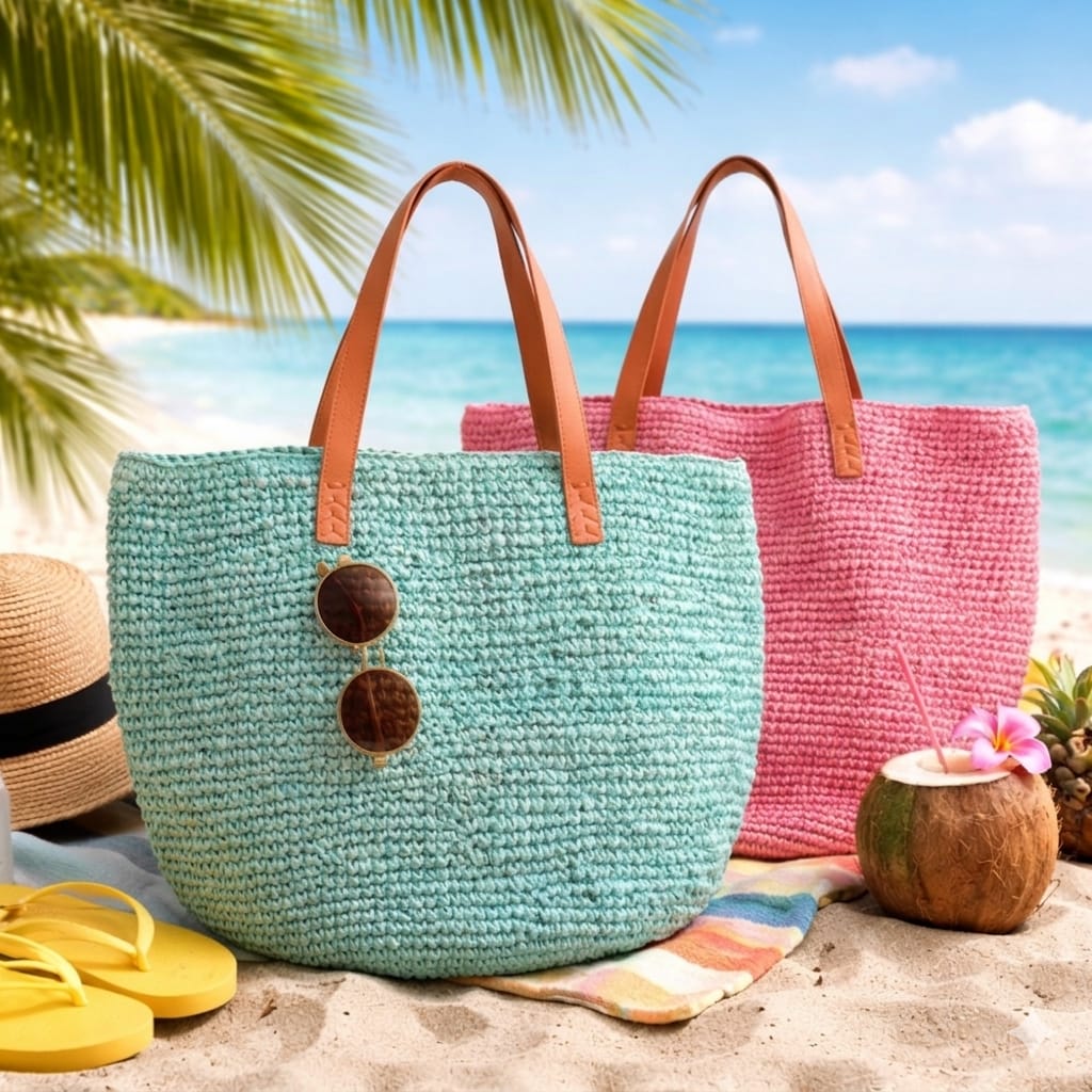 Bolso de Rafia Turquesa - Colección Franca