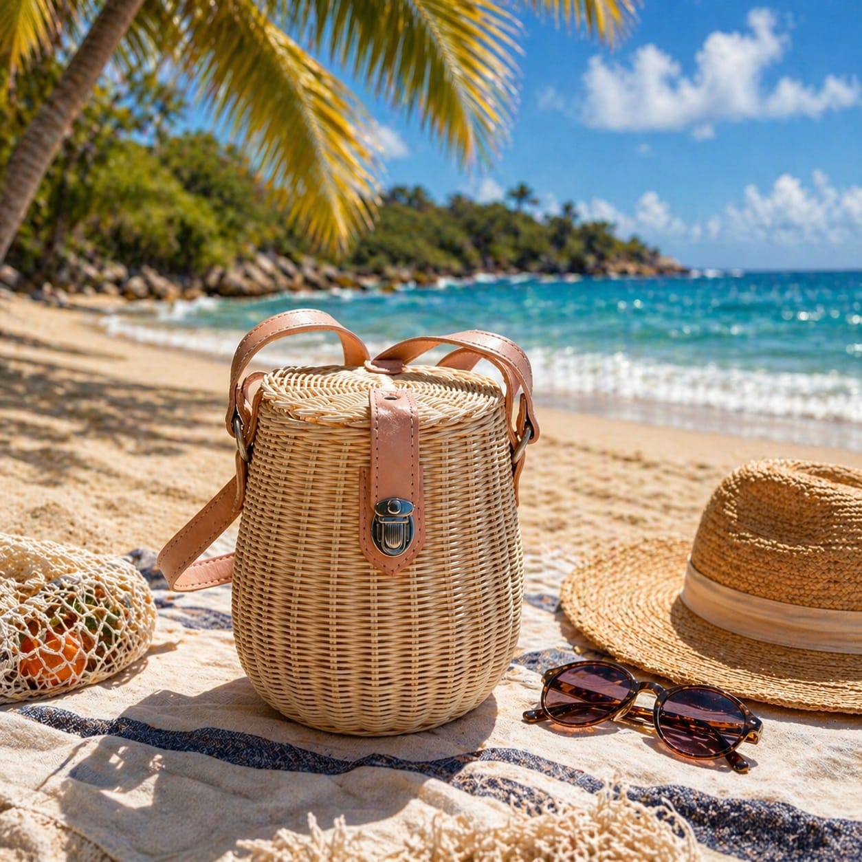 Borsa in vimini al miele