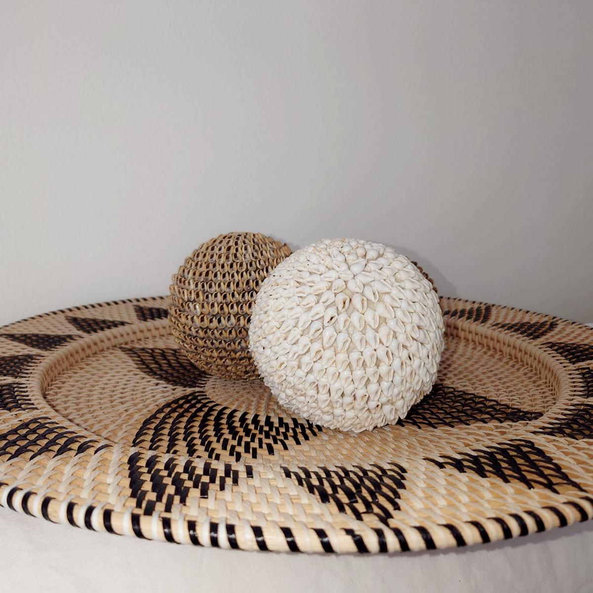 Rundes Rattantablett