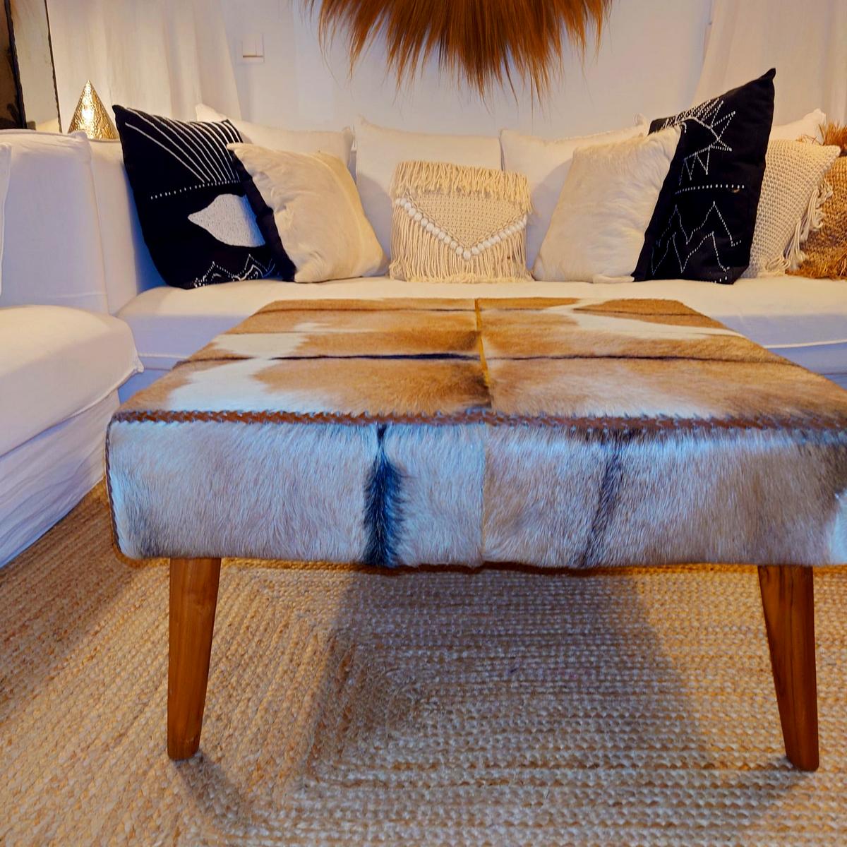 Cojín Decorativo de Piel de Vaca 50x50